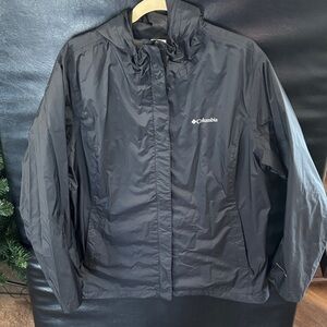 Columbia Black Rain Jacket Windbreaker